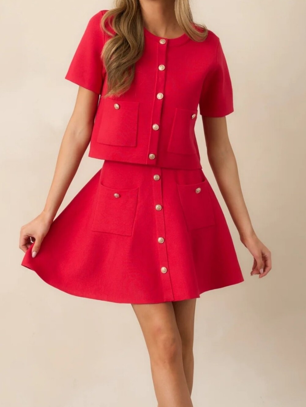 New Entro Red Mini Skirt Medium